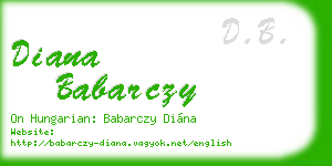 diana babarczy business card